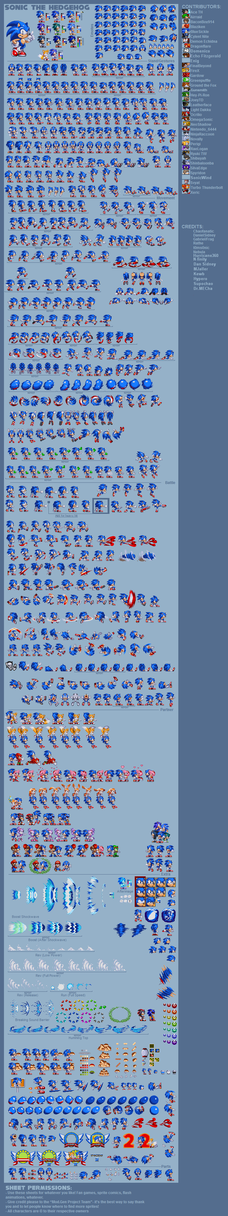 Detail Sonic The Hedgehog Sprite Sheet Nomer 39