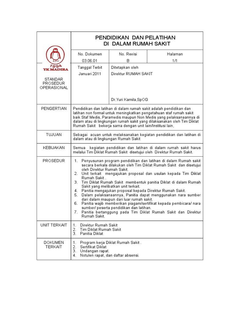 Detail Sop Rumah Sakit Nomer 26
