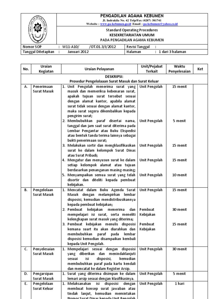 Download Sop Surat Keluar Nomer 8