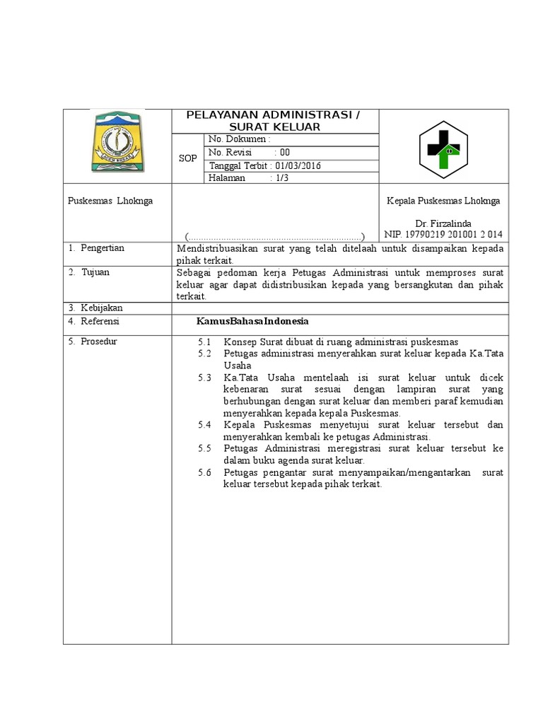 Detail Sop Surat Keluar Nomer 16