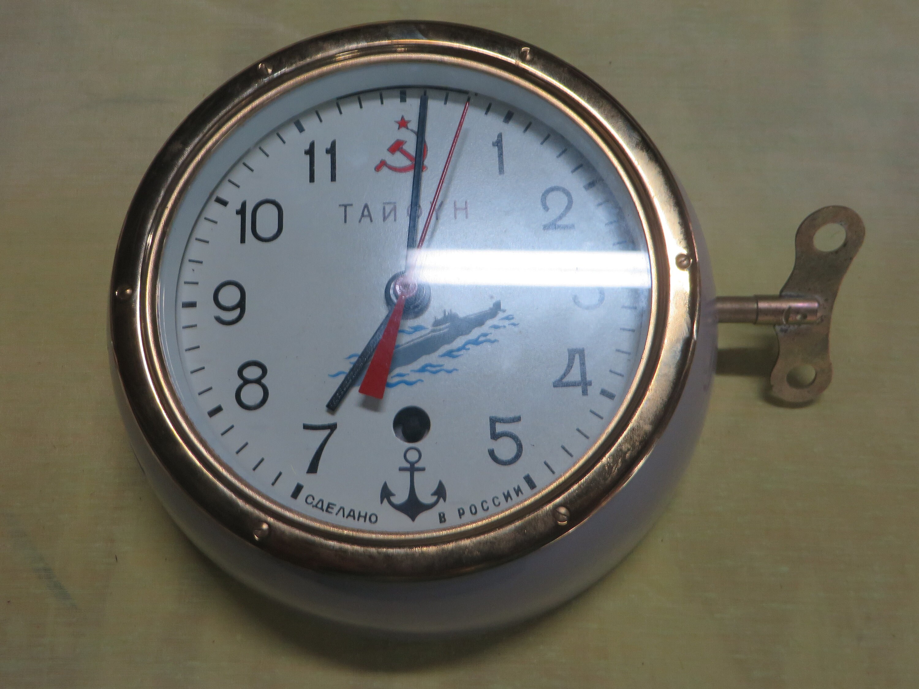 Detail Soviet Submarine Clock Nomer 32
