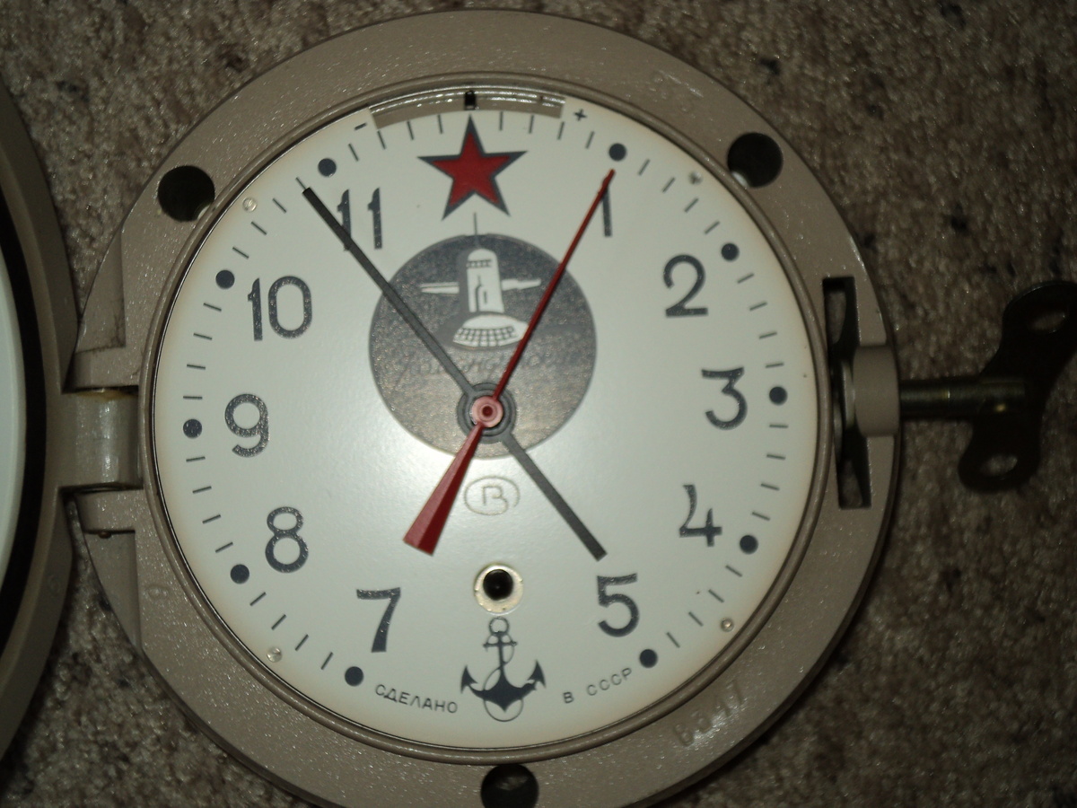 Detail Soviet Submarine Clock Nomer 42