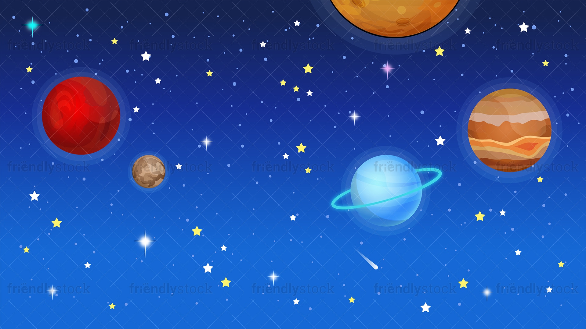 Detail Space Background Cartoon Nomer 16