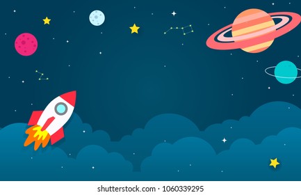 Detail Space Background Cartoon Nomer 3