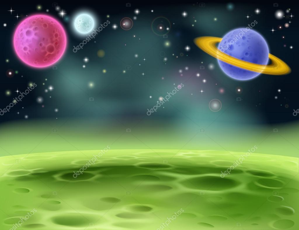 Detail Space Background Cartoon Nomer 21