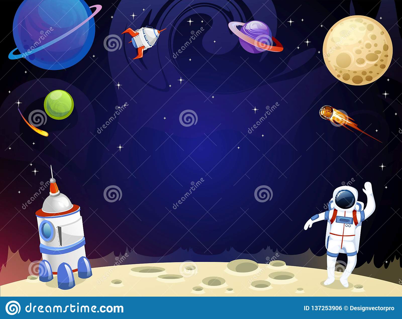 Detail Space Background Cartoon Nomer 10