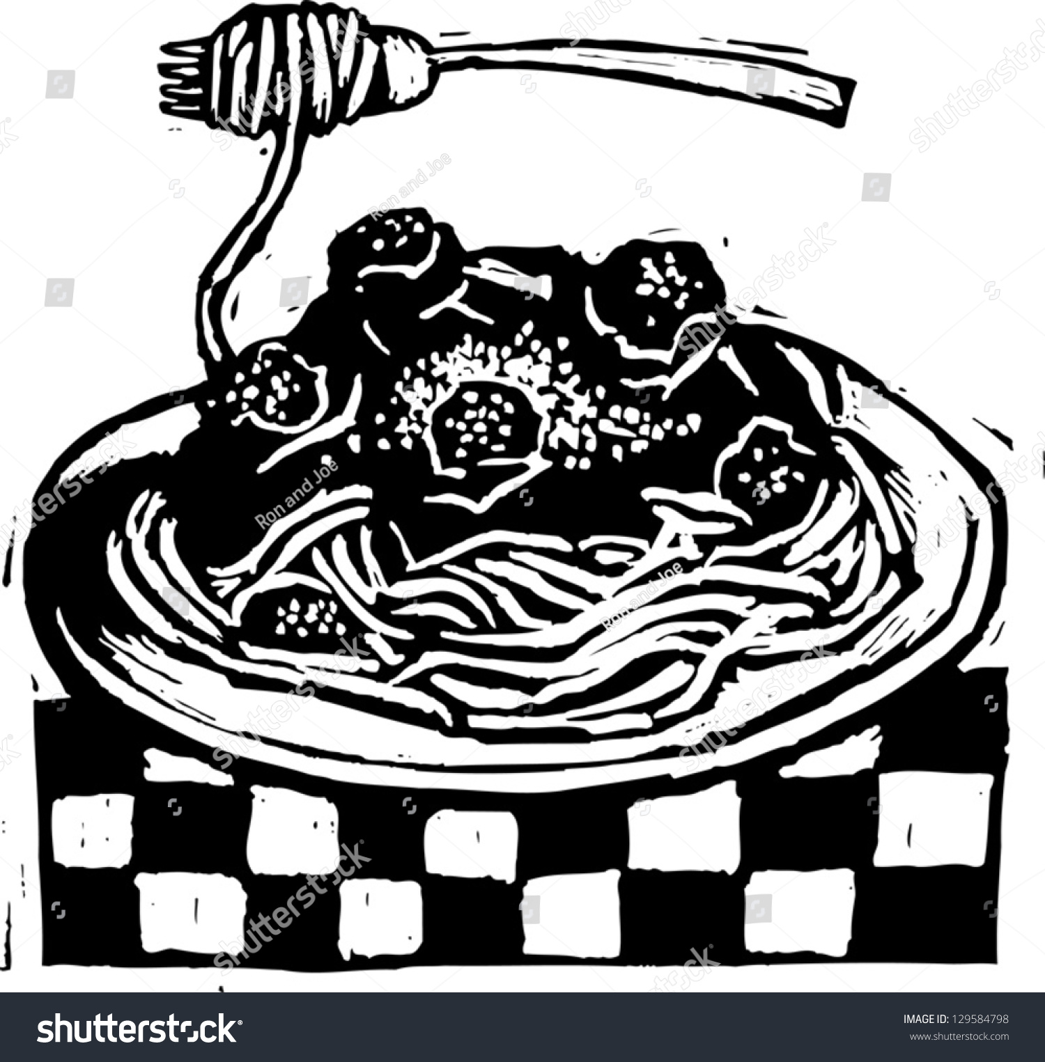 Detail Spaghetti Clipart Black And White Nomer 15