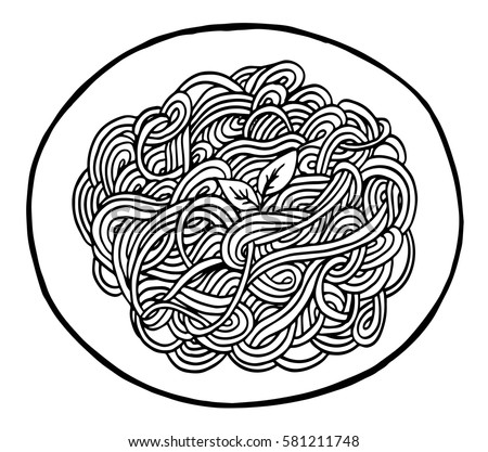 Detail Spaghetti Clipart Black And White Nomer 31