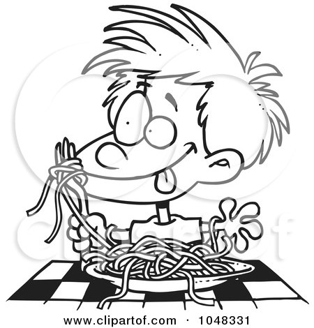 Detail Spaghetti Clipart Black And White Nomer 44