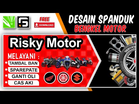 Detail Spanduk Bengkel Motor Cdr Nomer 36