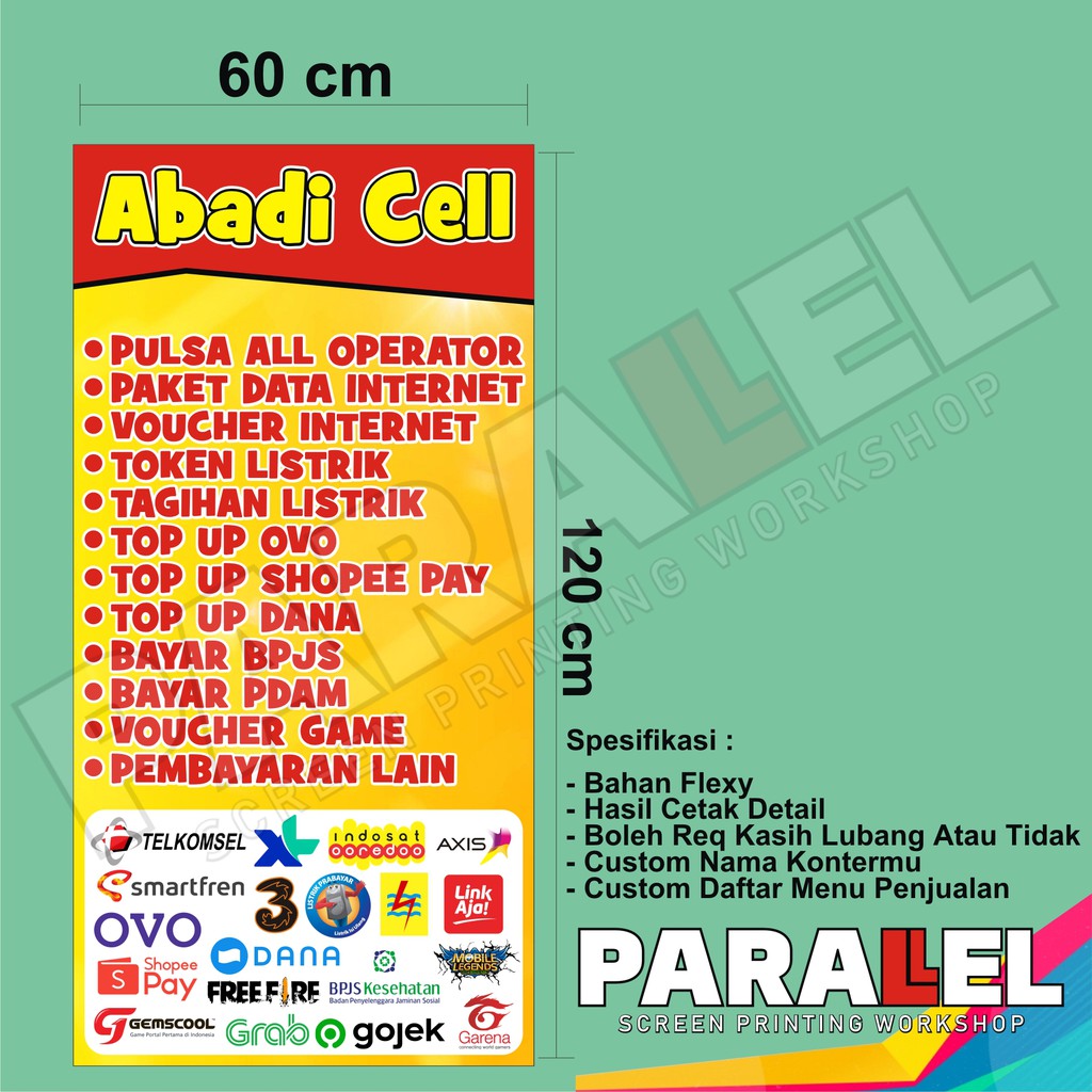 Detail Spanduk Counter Nomer 16