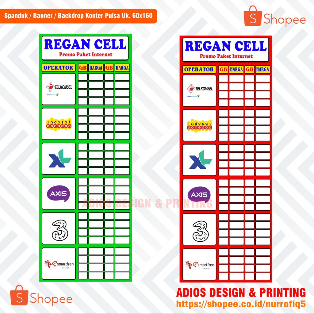 Detail Spanduk Harga Kuota Nomer 10
