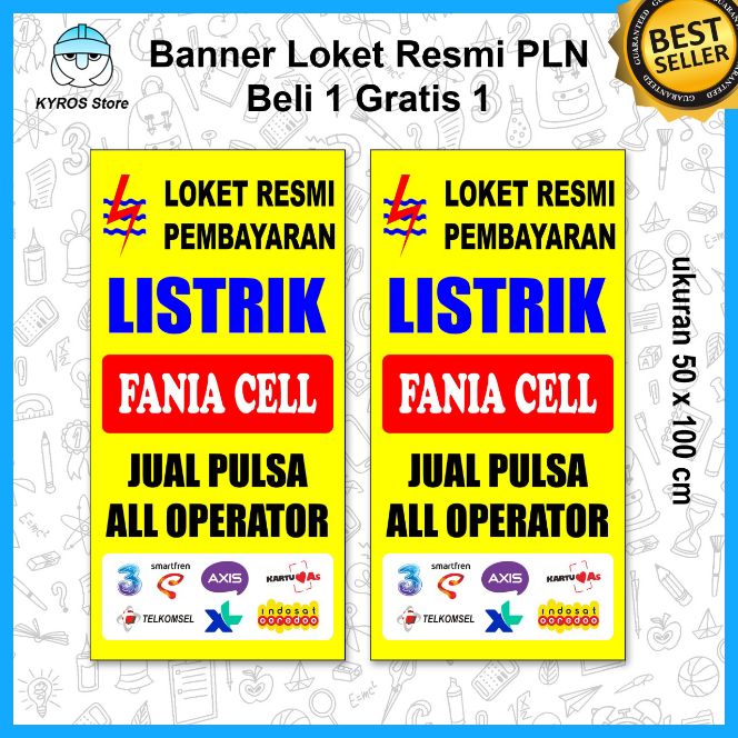 Detail Spanduk Jual Pulsa Dan Token Listrik Nomer 2