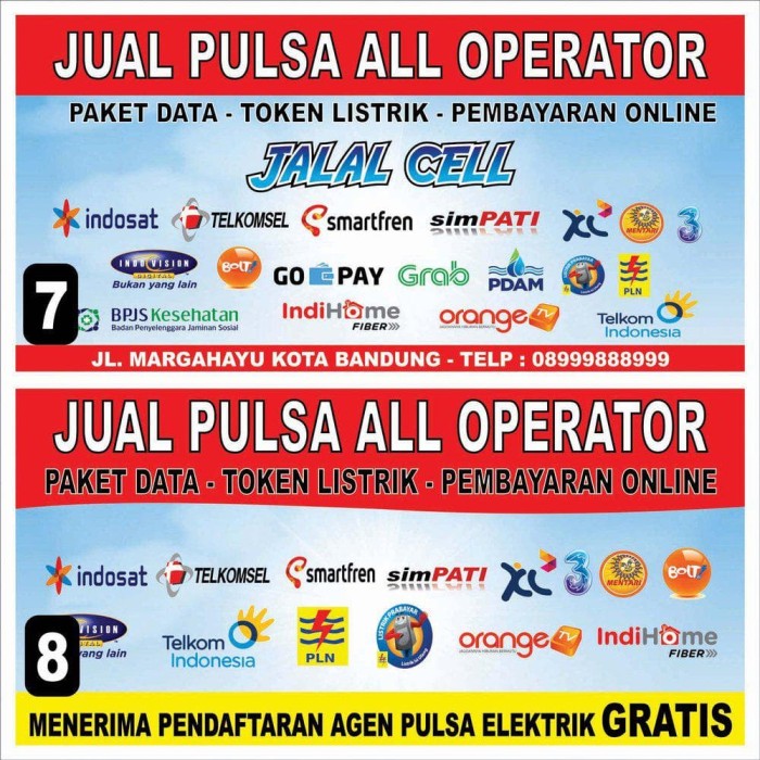 Detail Spanduk Jual Pulsa Dan Token Listrik Nomer 20
