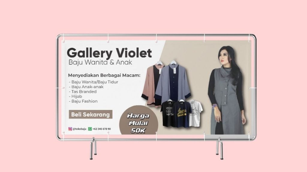 Detail Spanduk Jualan Baju Nomer 21