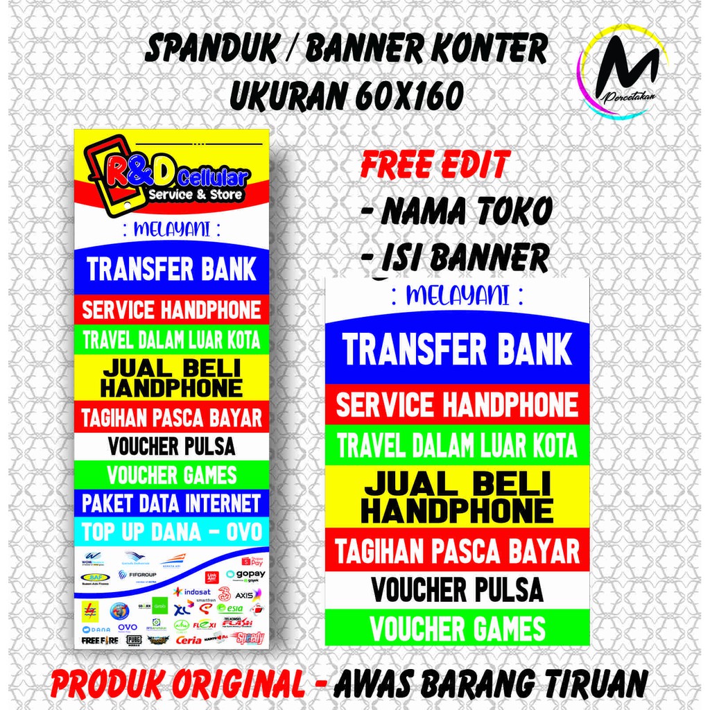 Detail Spanduk Konter Hp Nomer 50