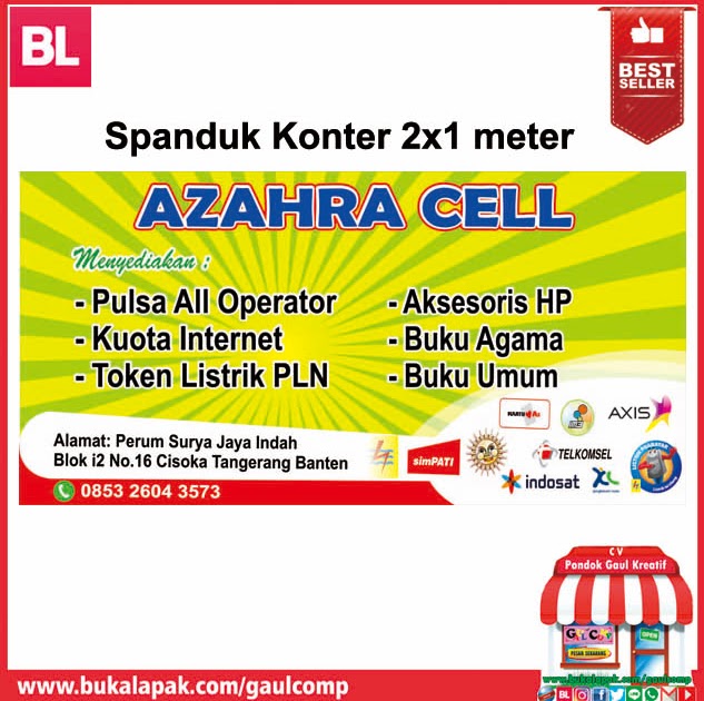 Detail Spanduk Konter Pulsa Menarik Nomer 28