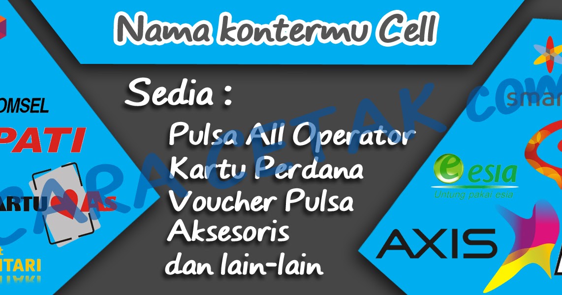 Detail Spanduk Konter Pulsa Unik Nomer 33