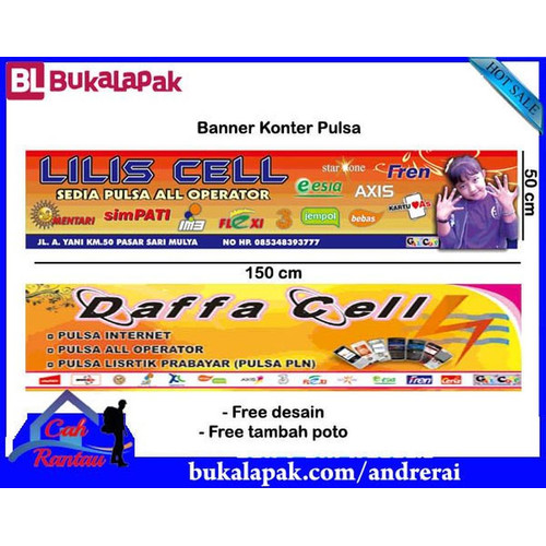 Detail Spanduk Konter Pulsa Unik Nomer 7