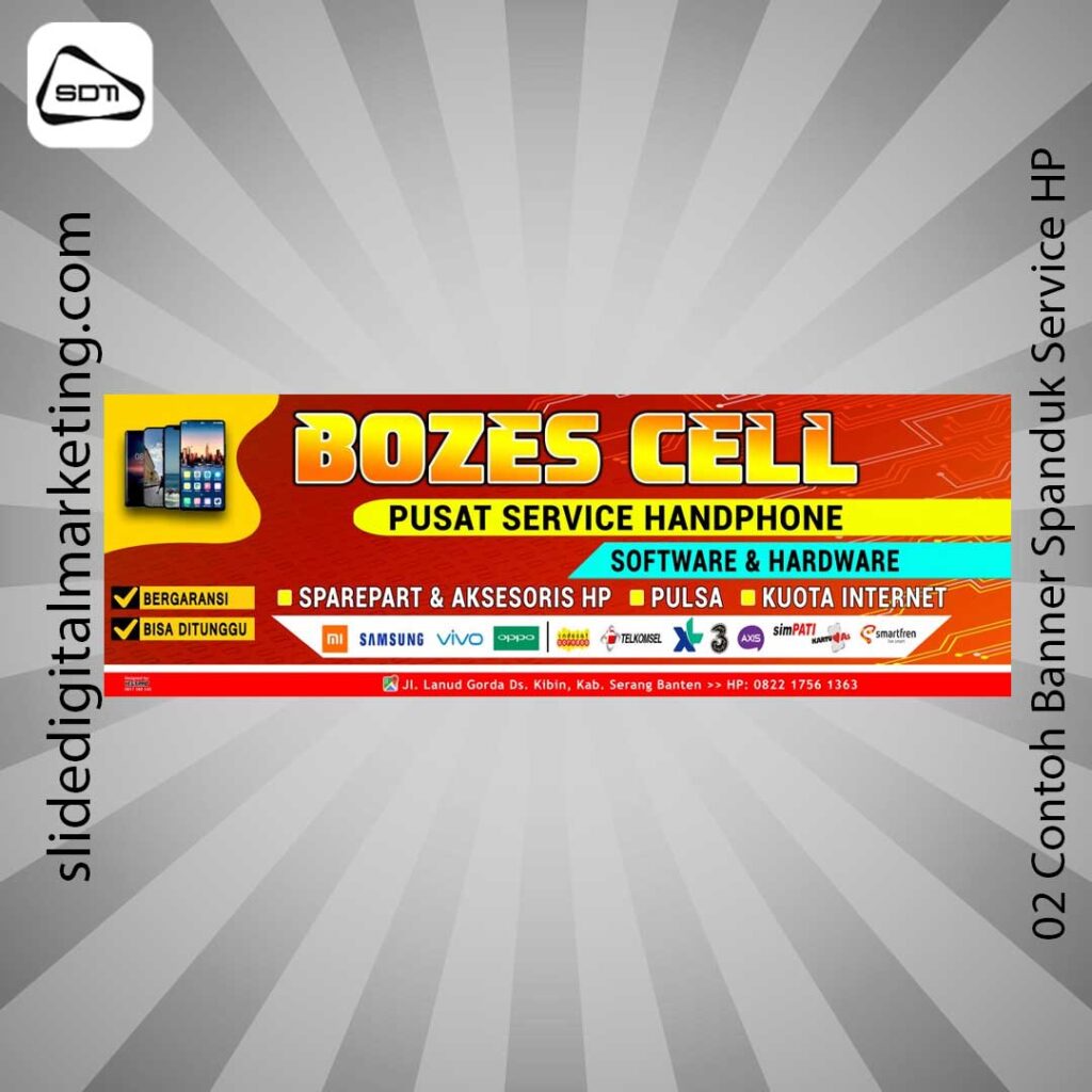 Detail Spanduk Konter Service Hp Nomer 12