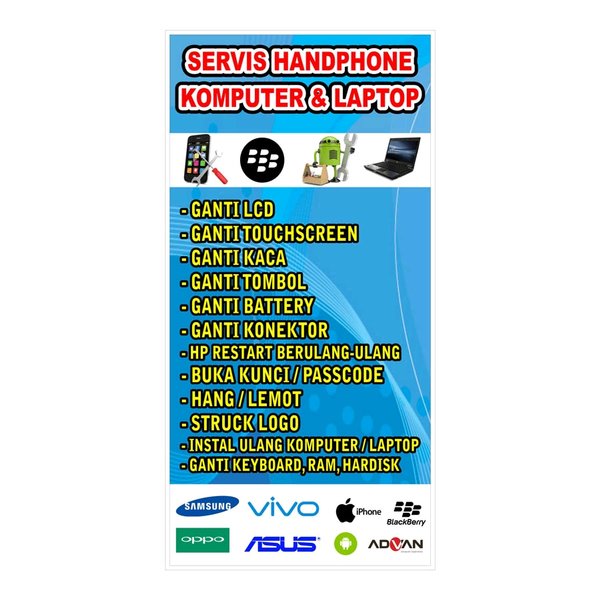 Detail Spanduk Konter Service Hp Nomer 22