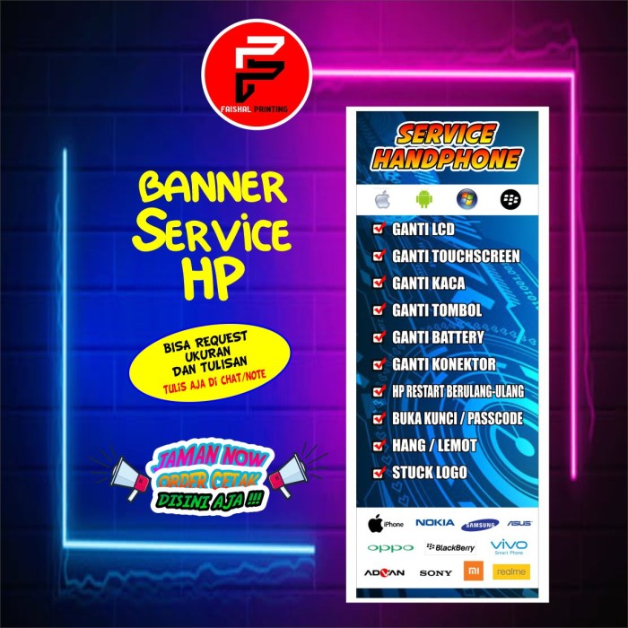 Detail Spanduk Konter Service Hp Nomer 23