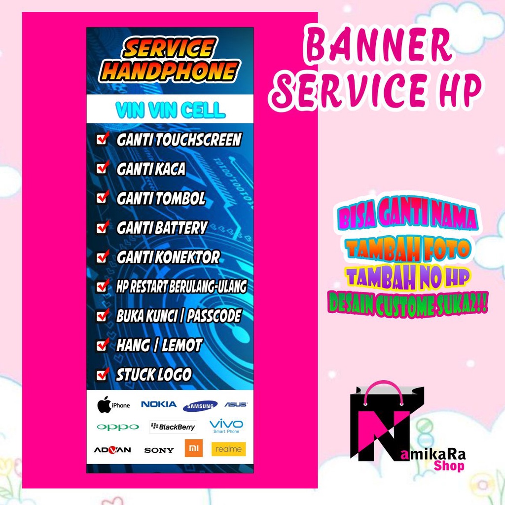 Detail Spanduk Konter Service Hp Nomer 29