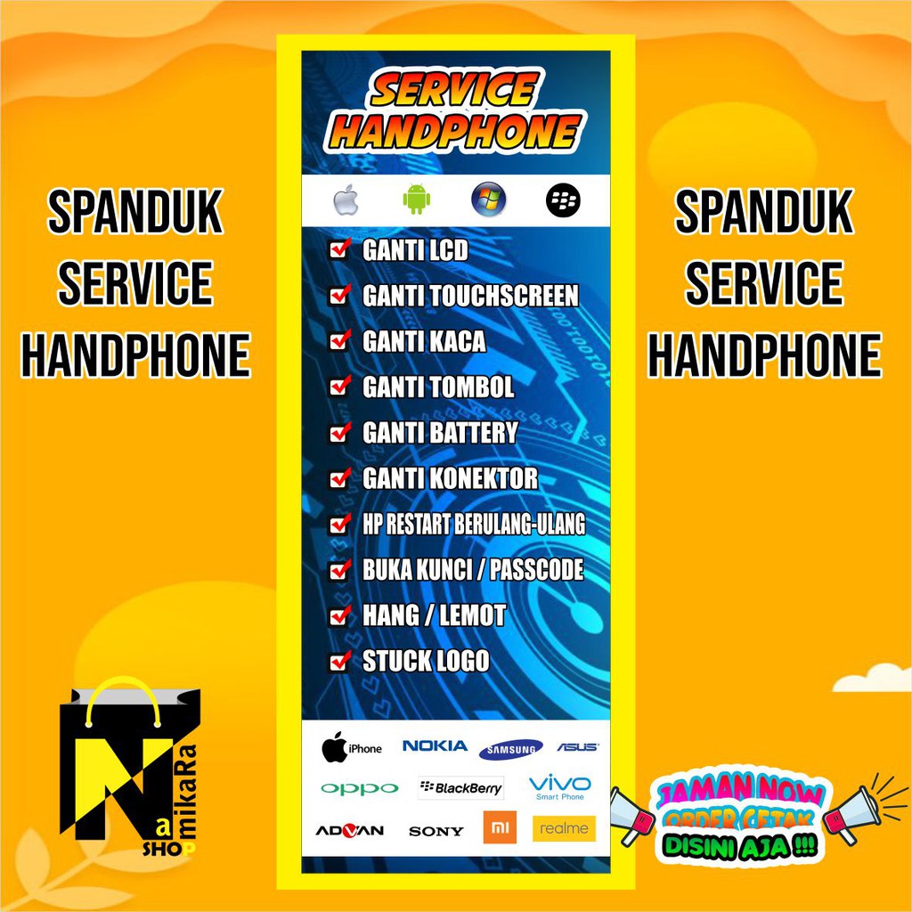 Detail Spanduk Konter Service Hp Nomer 31