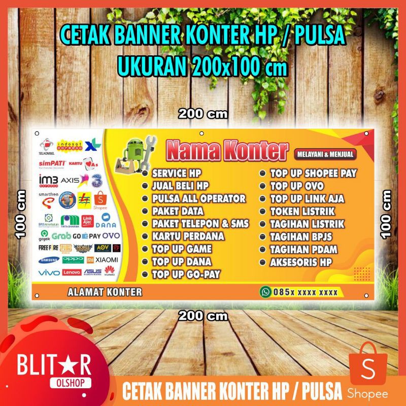 Detail Spanduk Konter Service Hp Nomer 32