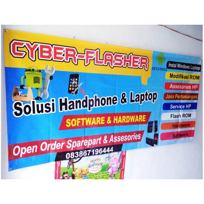 Detail Spanduk Konter Service Hp Nomer 33