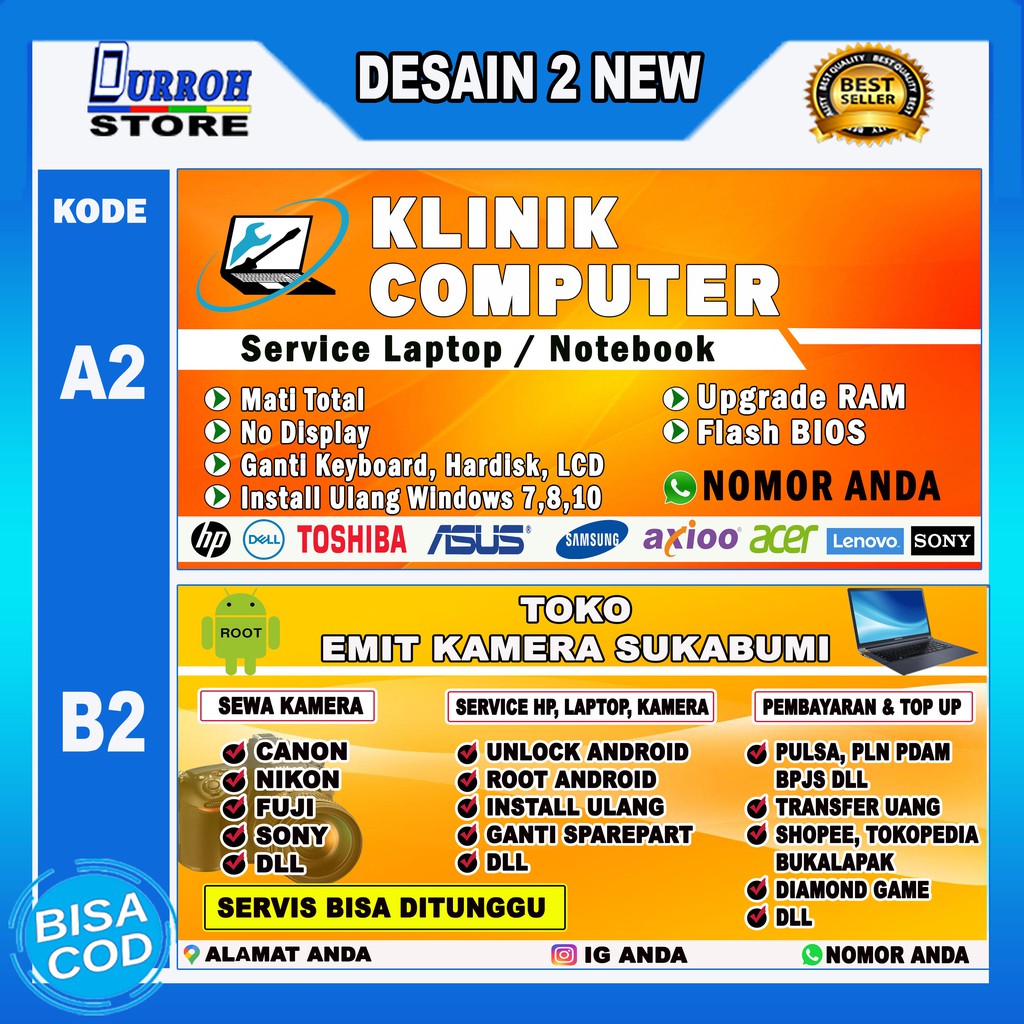 Detail Spanduk Konter Service Hp Nomer 38
