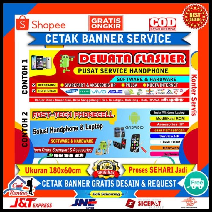 Detail Spanduk Konter Service Hp Nomer 45