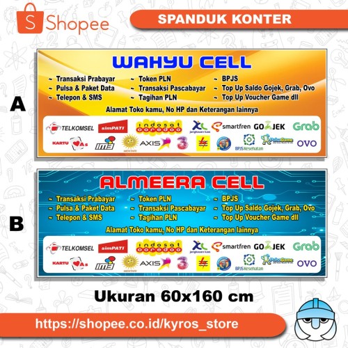 Detail Spanduk Konter Service Hp Nomer 48