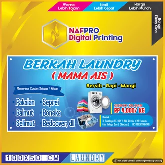 Detail Spanduk Laundry Simple Nomer 4