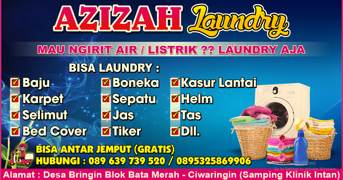 Detail Spanduk Laundry Yang Menarik Cdr Nomer 7
