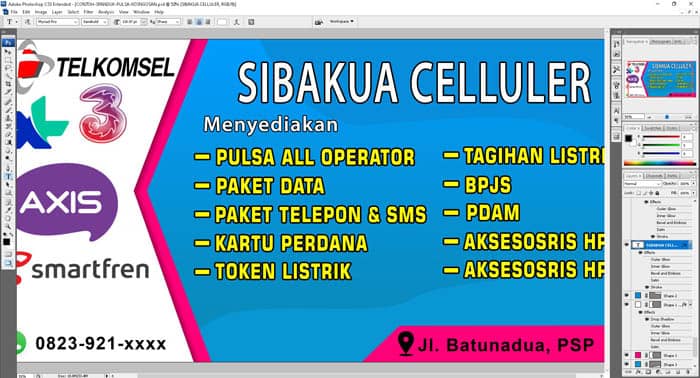 Detail Spanduk Pulsa All Operator Nomer 32