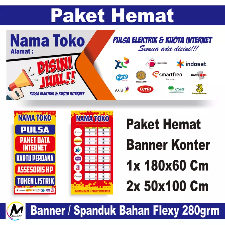 Detail Spanduk Pulsa All Operator Nomer 43