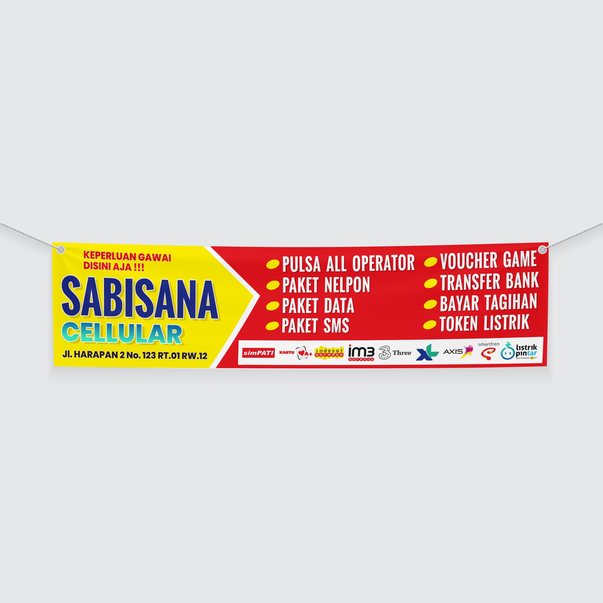 Detail Spanduk Pulsa Simple Nomer 13