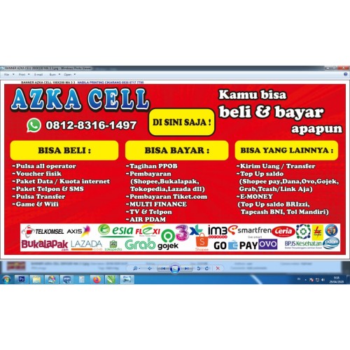 Detail Spanduk Pulsa Simple Nomer 20