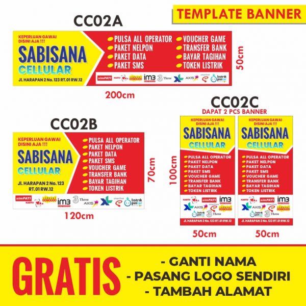 Detail Spanduk Pulsa Simple Nomer 28