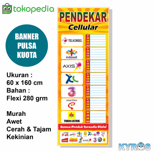 Detail Spanduk Pulsa Simple Nomer 45
