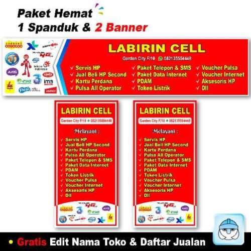 Detail Spanduk Pulsa Simple Nomer 48