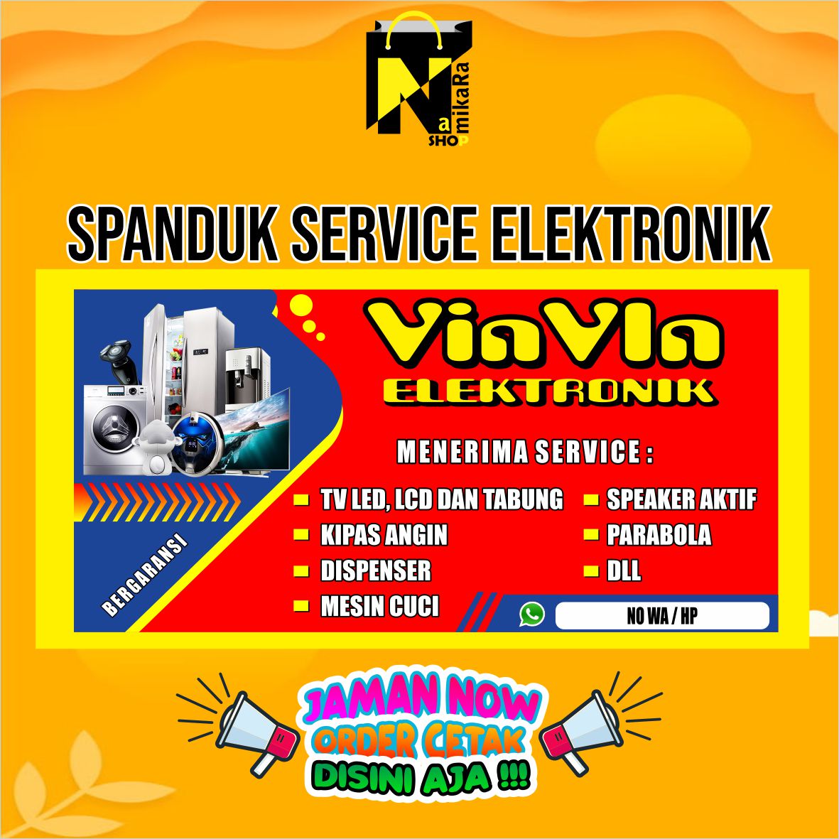 Detail Spanduk Service Elektronik Nomer 9