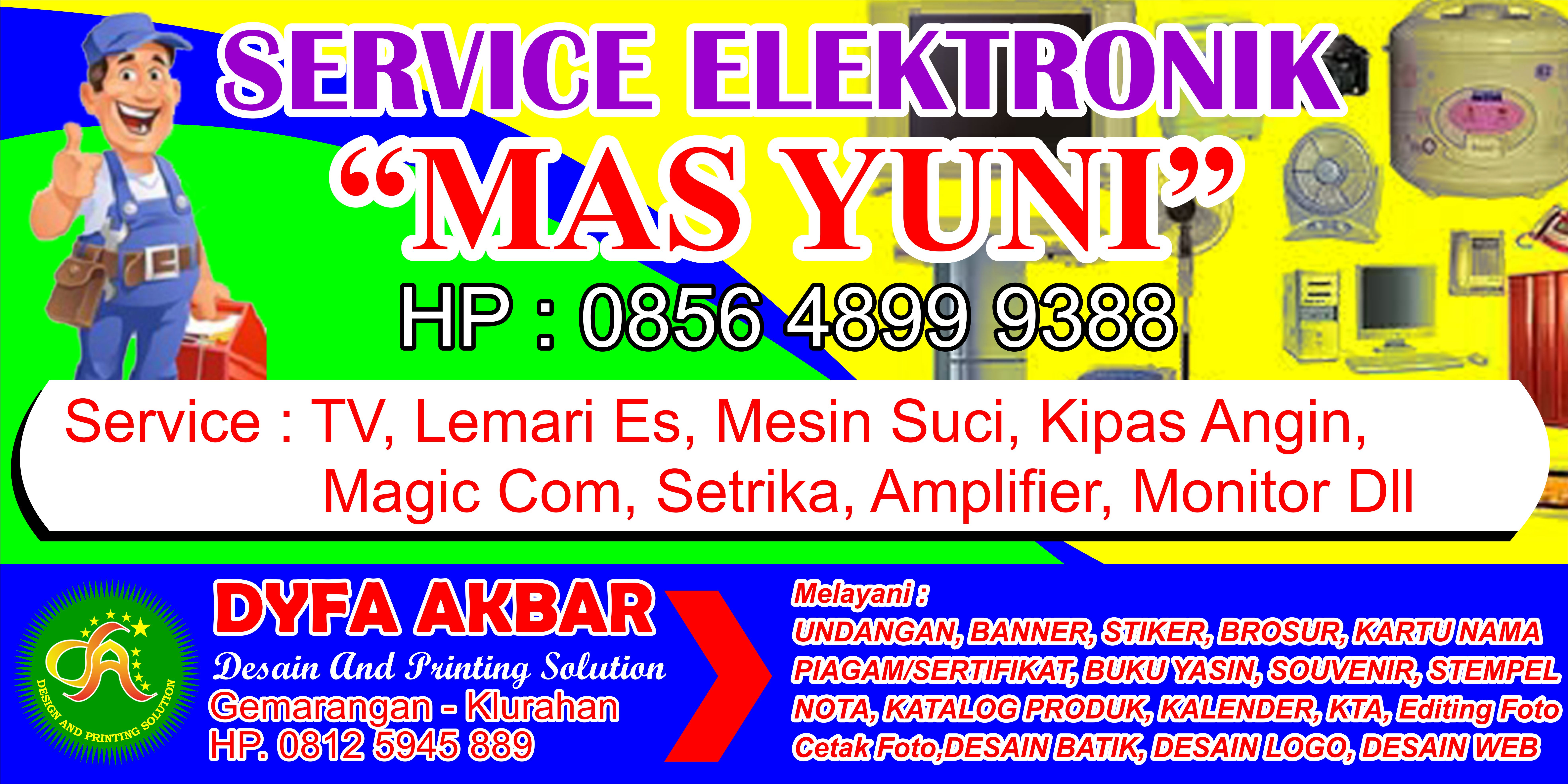Detail Spanduk Service Elektronik Nomer 7