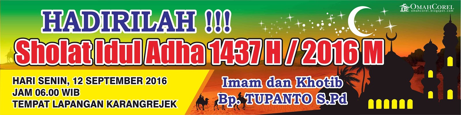 Download Spanduk Sholat Idul Adha Cdr Nomer 41