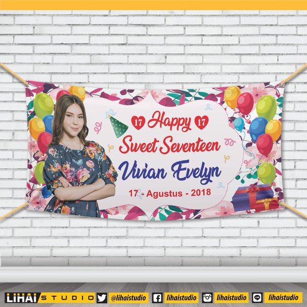 Detail Spanduk Sweet Seventeen Nomer 11