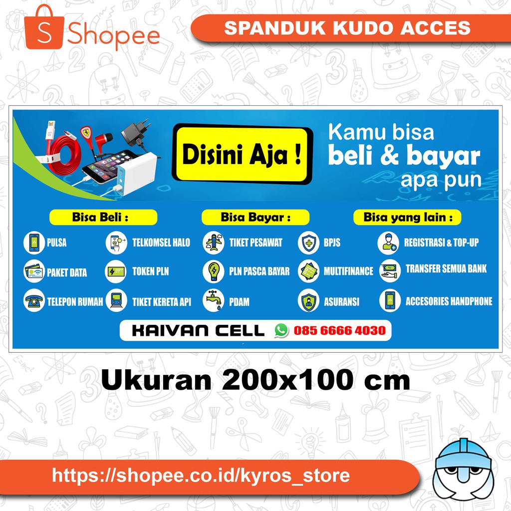 Detail Spanduk Toko Hp Nomer 2