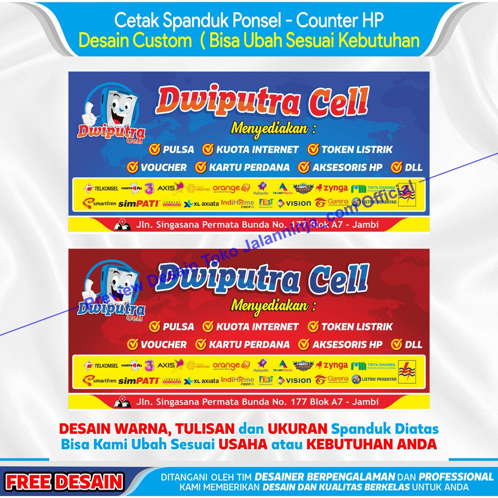 Detail Spanduk Toko Hp Nomer 15