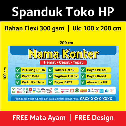 Detail Spanduk Toko Hp Nomer 3