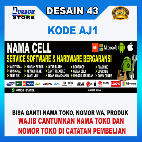 Detail Spanduk Toko Hp Nomer 24